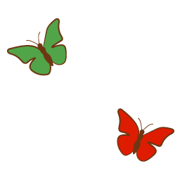 Zwei bunte Schmetterlinge im Bereich Entspannung DuVital